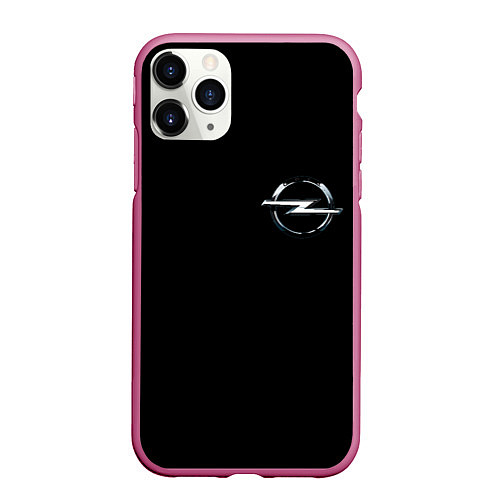 Чехол iPhone 11 Pro матовый Opel logo auto / 3D-Малиновый – фото 1