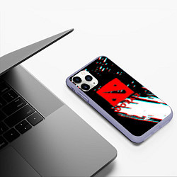 Чехол iPhone 11 Pro матовый Dota 2 glitch color, цвет: 3D-светло-сиреневый — фото 2