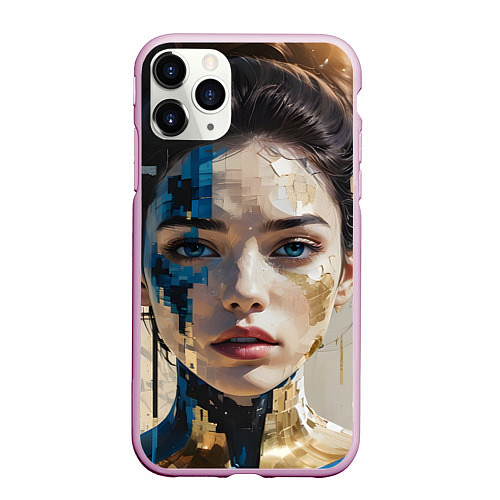 Чехол iPhone 11 Pro матовый Art портрет / 3D-Розовый – фото 1