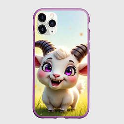 Чехол iPhone 11 Pro матовый Козлёнок на лугу