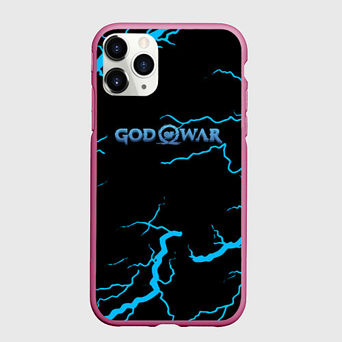 Чехол iPhone 11 Pro матовый God of War storm / 3D-Малиновый – фото 1