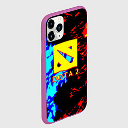 Чехол iPhone 11 Pro матовый Dota 2 огненный стиль, цвет: 3D-фиолетовый — фото 2