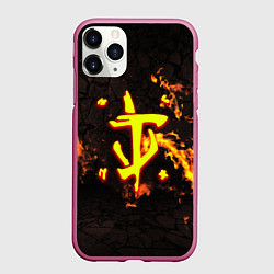 Чехол iPhone 11 Pro матовый Doom fire