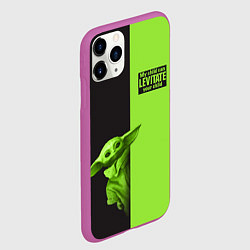 Чехол iPhone 11 Pro матовый Child Grogu, цвет: 3D-фиолетовый — фото 2