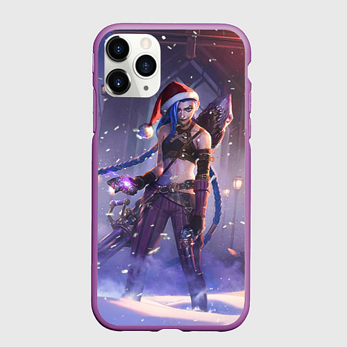 Чехол iPhone 11 Pro матовый Happy New Year Jinx / 3D-Фиолетовый – фото 1