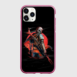 Чехол iPhone 11 Pro матовый Дин Джарин - Мандалорец, цвет: 3D-малиновый