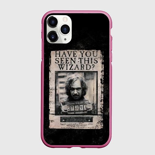 Чехол iPhone 11 Pro матовый Сириус Блэк / 3D-Малиновый – фото 1