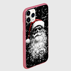 Чехол iPhone 11 Pro матовый Санта из ада - снежная ночь, цвет: 3D-малиновый — фото 2