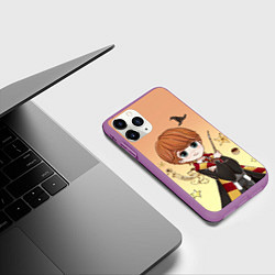 Чехол iPhone 11 Pro матовый Рон Уизли, цвет: 3D-фиолетовый — фото 2