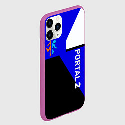 Чехол iPhone 11 Pro матовый Portal geometry steel game, цвет: 3D-фиолетовый — фото 2