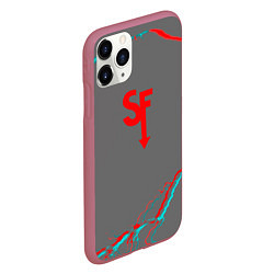 Чехол iPhone 11 Pro матовый Sally Face storm color, цвет: 3D-малиновый — фото 2