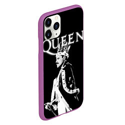 Чехол iPhone 11 Pro матовый Queen Freddie Mercury король, цвет: 3D-фиолетовый — фото 2