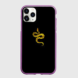 Чехол iPhone 11 Pro матовый Символ Нового 2025 года змея, цвет: 3D-фиолетовый