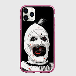 Чехол iPhone 11 Pro матовый Ужасающий клоун Арт