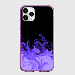 Чехол iPhone 11 Pro матовый Абстрактный фиолетовый огонь, цвет: 3D-фиолетовый