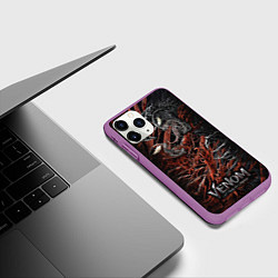 Чехол iPhone 11 Pro матовый Venom vs Carnage, цвет: 3D-фиолетовый — фото 2