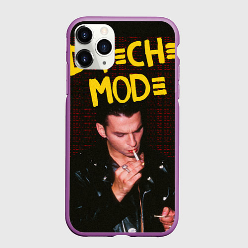 Чехол iPhone 11 Pro матовый Depeche Mode - Dave / 3D-Фиолетовый – фото 1