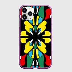Чехол iPhone 11 Pro матовый Яркий калейдоскоп