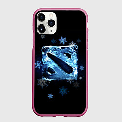 Чехол iPhone 11 Pro матовый Dota 2 - ice, цвет: 3D-малиновый
