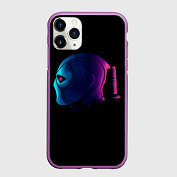 Чехол iPhone 11 Pro матовый Neon Deadpool, цвет: 3D-фиолетовый