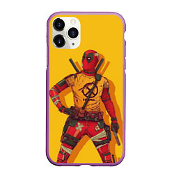 Чехол iPhone 11 Pro матовый Deadpool - Wade Wilson, цвет: 3D-фиолетовый