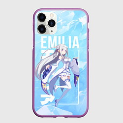 Чехол iPhone 11 Pro матовый Эмилия Re:Zero