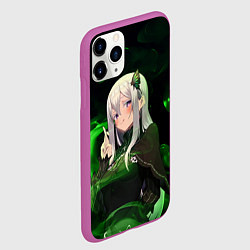 Чехол iPhone 11 Pro матовый Ехидна Re:Zero, цвет: 3D-фиолетовый — фото 2