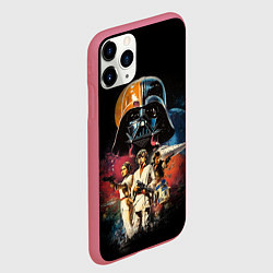 Чехол iPhone 11 Pro матовый Звездные войны, цвет: 3D-малиновый — фото 2