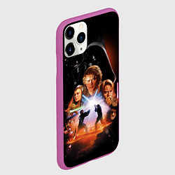 Чехол iPhone 11 Pro матовый Звездные войны - Месть ситхов, цвет: 3D-фиолетовый — фото 2