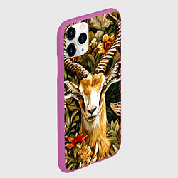 Чехол iPhone 11 Pro матовый Газель, цвет: 3D-фиолетовый — фото 2