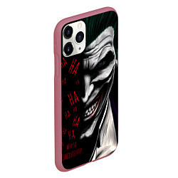 Чехол iPhone 11 Pro матовый Joker in the dark, цвет: 3D-малиновый — фото 2