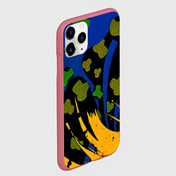 Чехол iPhone 11 Pro матовый Абстрактные пятна леопарда, цвет: 3D-малиновый — фото 2