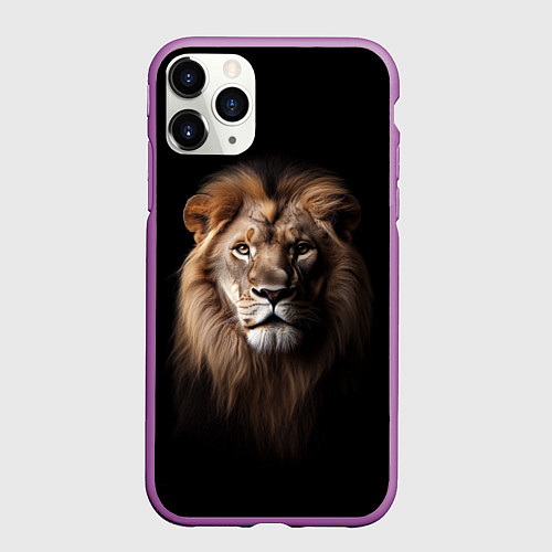 Чехол iPhone 11 Pro матовый Mufasa / 3D-Фиолетовый – фото 1