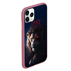 Чехол iPhone 11 Pro матовый The Lion King - Scar, цвет: 3D-малиновый — фото 2