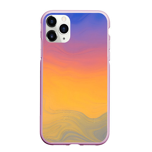 Чехол iPhone 11 Pro матовый Яркий градиент / 3D-Розовый – фото 1