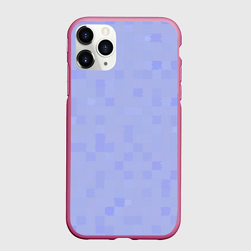 Чехол iPhone 11 Pro матовый Пиксельная клетка / 3D-Малиновый – фото 1