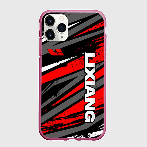 Чехол iPhone 11 Pro матовый Lixiang - агрессивный красный / 3D-Малиновый – фото 1