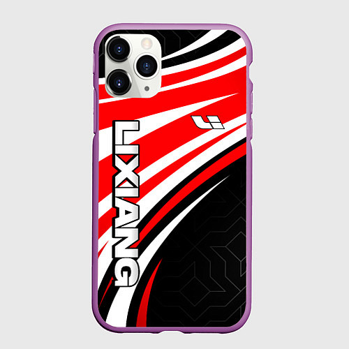 Чехол iPhone 11 Pro матовый Lixiang- red sport uniform / 3D-Фиолетовый – фото 1
