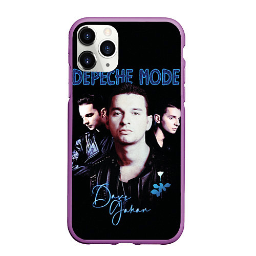 Чехол iPhone 11 Pro матовый Dave Gahan of Depeche Mode / 3D-Фиолетовый – фото 1