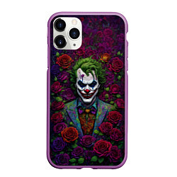 Чехол iPhone 11 Pro матовый Joker - roses, цвет: 3D-фиолетовый