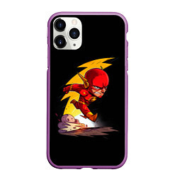 Чехол iPhone 11 Pro матовый Chibi Flash, цвет: 3D-фиолетовый