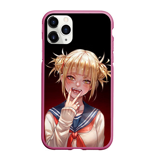 Чехол iPhone 11 Pro матовый Himiko Toga league of villains / 3D-Малиновый – фото 1