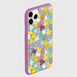 Чехол iPhone 11 Pro матовый Уютные уточки, цвет: 3D-фиолетовый — фото 2