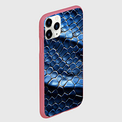 Чехол iPhone 11 Pro матовый В коже змеи, цвет: 3D-малиновый — фото 2