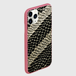Чехол iPhone 11 Pro матовый Будь в тренде змеи, цвет: 3D-малиновый — фото 2