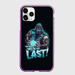Чехол iPhone 11 Pro матовый Sub-zero - Mortal Kombat, цвет: 3D-фиолетовый