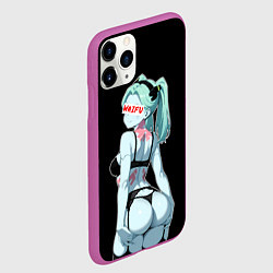 Чехол iPhone 11 Pro матовый Rebecca waifu - Cyberpunk, цвет: 3D-фиолетовый — фото 2