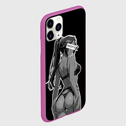 Чехол iPhone 11 Pro матовый Секси Йоруичи - Блич, цвет: 3D-фиолетовый — фото 2
