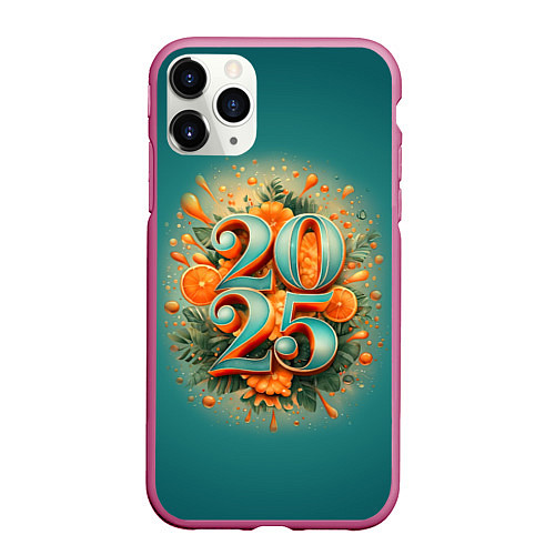 Чехол iPhone 11 Pro матовый Мандариновый 2025 / 3D-Малиновый – фото 1