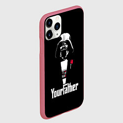 Чехол iPhone 11 Pro матовый Дарт Вейдер крёстный отец, цвет: 3D-малиновый — фото 2
